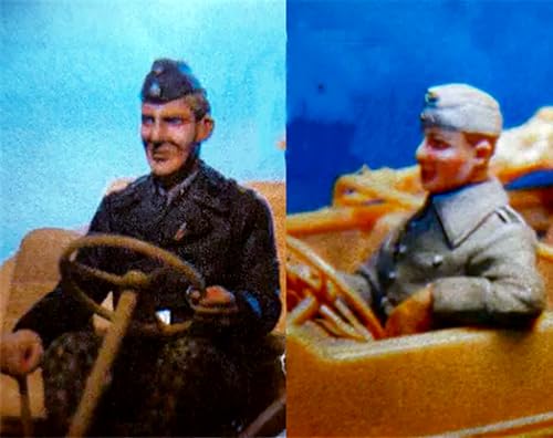 BJYCCAR 1/35 WWII German Driver Soldier Resin Soldier Model Kit Unbemalt und unmontiert Figur Resin Model Kit (2 Figuren, ohne Auto) //L3E4X3 von BJYCCAR