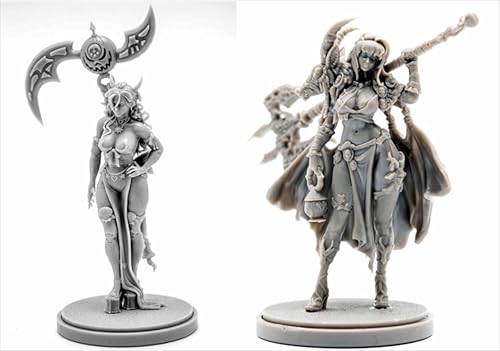 BJYCCAR 1/48 Ancient Female Samurai Warrior Resin Soldier Kit Unbemalt und unmontiert Resin Modell (2 Personen) //D9X8g21 von BJYCCAR