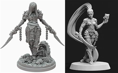 BJYCCAR 1/48 Ancient Female Samurai Warrior Resin Soldier Kit Unbemalt und unmontiert Resin Modell (2 Personen) //D9X8g34 von BJYCCAR