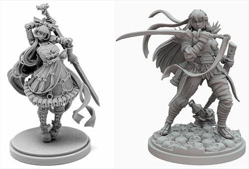 BJYCCAR 1/48 Ancient Female Samurai Warrior Resin Soldier Kit Unbemalt und unmontiert Resin Modell (2 Personen) //D9X8g41 von BJYCCAR