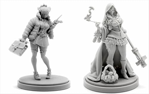 BJYCCAR 1/48 Ancient Female Samurai Warrior Resin Soldier Kit Unbemalt und unmontiert Resin Modell (2 Personen) //D9X8g67 von BJYCCAR