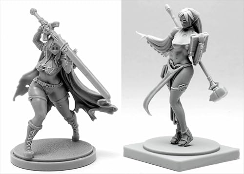 BJYCCAR 1/48 Ancient Female Samurai Warrior Resin Soldier Kit Unbemalt und unmontiert Resin Modell (2 Personen) //D9X8g77 von BJYCCAR