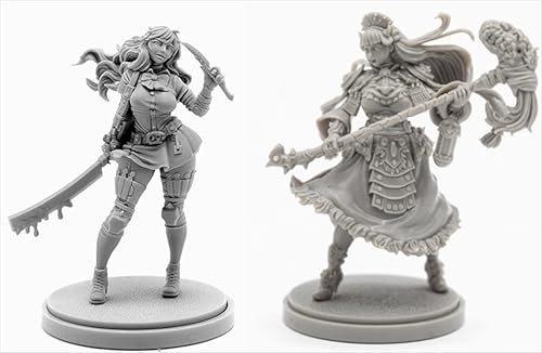 BJYCCAR 1/48 Ancient Female Samurai Warrior Resin Soldier Kit Unbemalt und unmontiert Resin Modell (2 Personen) //D9X8g98 von BJYCCAR