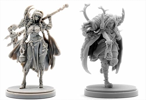 BJYCCAR 1/48 Ancient Female Samurai Warrior Resin Soldier Kit Unbemalt und unmontierte Figuren Resin Model Kit (2 Personen) // L9E7X30 von BJYCCAR