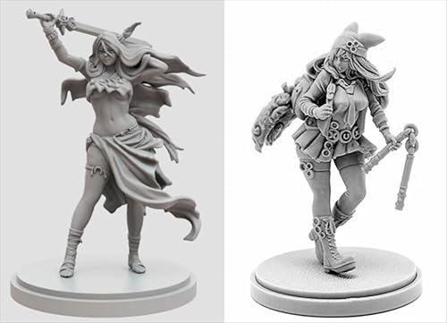 BJYCCAR 1/48 Ancient Female Samurai Warrior Resin Soldier Kit Unbemalt und unmontierte Figuren Resin Model Kit (2 Personen) // L9E7X57 von BJYCCAR