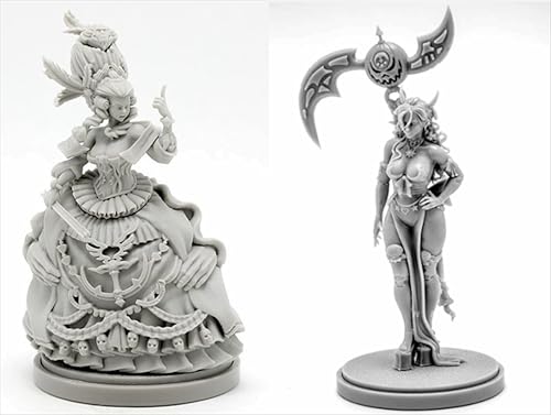 BJYCCAR 1/48 Ancient Female Samurai Warrior Resin Soldier Kit Unbemalt und unmontierte Figuren Resin Model Kit (2 Personen) // L9E7X59 von BJYCCAR