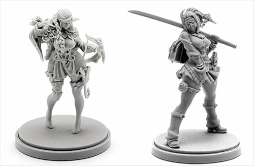 BJYCCAR 1/48 Ancient Female Samurai Warrior Resin Soldier Kit Unbemalt und unmontierte Figuren Resin Model Kit (2 Personen) // L9E7X73 von BJYCCAR