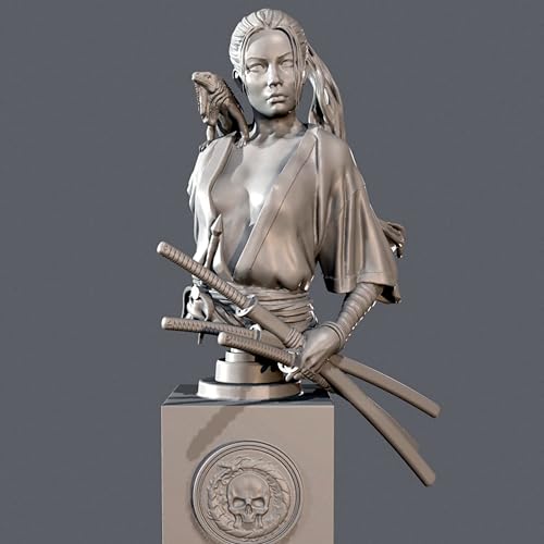 BJYCCAR 110mm Ancient Female Warrior Resin Bust Soldier Model Kit Unbemalt und unmontiert Resin Modell //D6X5g3 von BJYCCAR