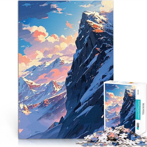 1000-Teile-Puzzle für Erwachsene Schneebedeckter Gipfel Dekomprimierendes intellektuelles Lernspielzeug Tolles Geschenk für Spiele 38x52cm 1000-Teile-Puzzle für Erwachsene Schneebedeckter Gipfel Dekomprimierendes intellektuelles Lernspielzeug Tolles Geschenk für Spiele 38x52cm von BKDNNUJR