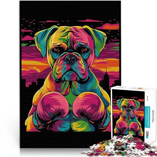 Puzzle 1000 Teile für Jugendliche Boxer Boxen Bulldog Hund Pädagogisches Spielzeug zum Stressabbau Verbessern Sie das Gedächtnis 26x38cm Puzzle 1000 Teile für Jugendliche Boxer Boxen Bulldog Hund Pädagogisches Spielzeug zum Stressabbau Verbessern Sie das Gedächtnis 26x38cm von BKDNNUJR