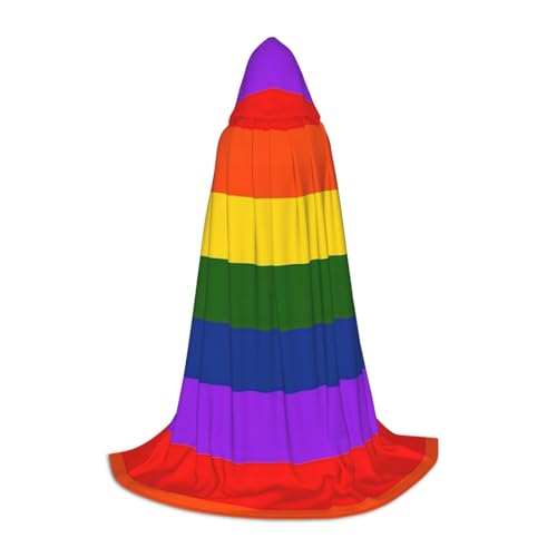 BKDODKS Halloween-Umhang mit Regenbogen-Flagge, Unisex, Umhang für Cosplay, Gothic, Renaissance und mehr von BKDODKS