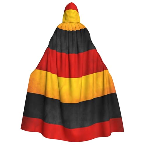 BKDODKS Umhang mit Deutschland-Flagge, mit Kapuze, für Herren und Damen, vielseitiger Cosplay-Umhang, Halloween, Karneval, Themen-Dekor von BKDODKS