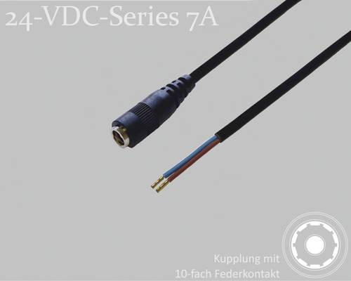 BKL Electronic 075912 DC-Steckverbinder DC-Kupplung - Aderendhülsen 2.1mm 1.5m 1 St. Single von BKL Electronic