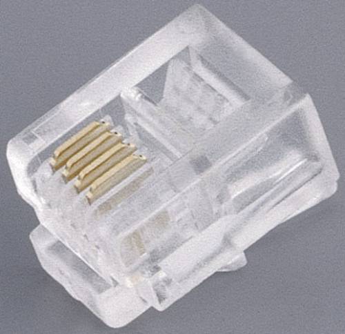 BKL Electronic 142144 Modularstecker 142144 Stecker, gerade Pole: 6P6C Transparent von BKL Electronic