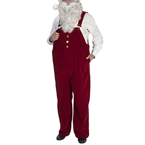 BKPAPTXY Herren Weihnachtsmann-Kostüm, Overall, Strumpfhalter, Overall, Party, Abschlussball, Festival, ausgefallener Strampler (Dunkelrot, L) von BKPAPTXY