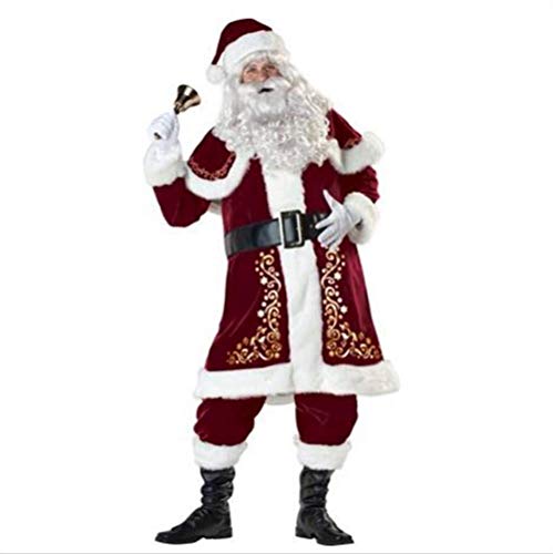 BKPAPTXY Professioneller Weihnachtsmann-Anzug für Kinder, Cosplay, Deluxe-Weihnachtsmann-Anzug, Weihnachtsmann-Anzug, Weihnachtsfeier, Verkleiden (Erwachsene, M) von BKPAPTXY