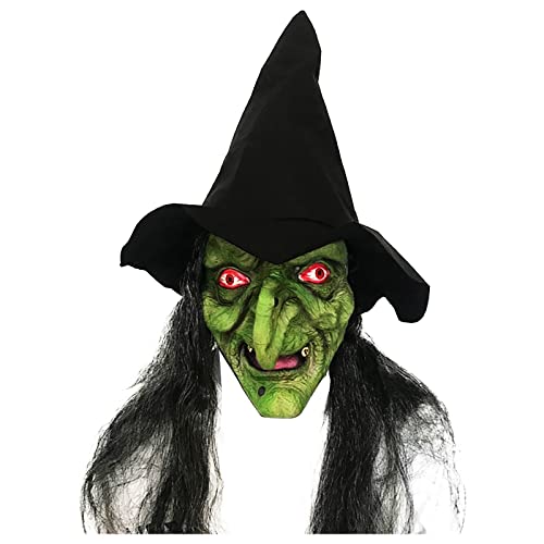 BKSCAYXS Gruselige Masken Halloween Horror Kopfbedeckungen Zwang Streich Lustige Kopfbedeckungen Dress Up Gruselmasken für Erwachsene von BKSCAYXS