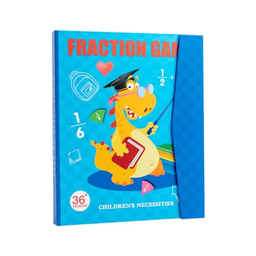 Magnetische Fraktion Buch, Montessori Magnetbuch Bruch Puzzle für Kinder, Magnetische Fraktion Fliesen, 3D Formen Mathe Spiel, Fraktionen Ressourcen für Kinder Vorschule Grundschule von BKSCAYXS