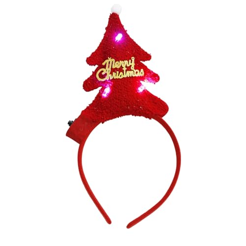 Weihnachtsschmuck, beleuchteter Weihnachtsbaum-Stirnband, Kopfschmuck, Dekoration, Partyzubehör, 2024 (F), Einheitsgröße von BKSCAYXS