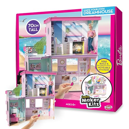 BLADEZ Barbie Dreamhouse, Make Your Own/Build Your Own Dream House, Personalisierbares Puppenhaus mit wiederverwendbaren Aufklebern, Creative Maker Kitz von Bladez Toyz von BLADEZ