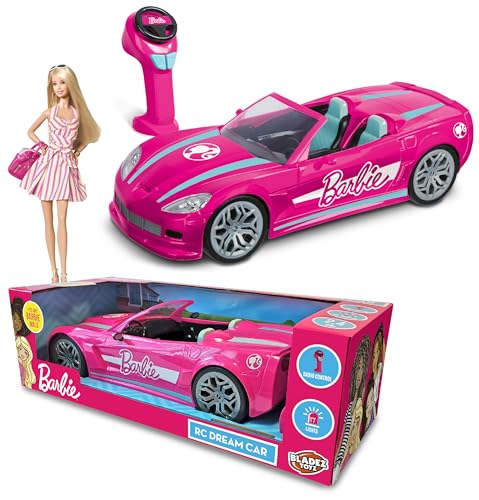 BLADEZ Barbie Toyz Ferngesteuertes Auto, ferngesteuertes Auto mit Lichtern und 12 km/h Geschwindigkeit, passend für Zwei Barbie-Puppen in voller Größe – Offizielles ferngesteuertes Barbie-Spielzeug BLADEZ Barbie Toyz Ferngesteuertes Auto, ferngesteuertes Auto mit Lichtern und 12 km/h Geschwindigkeit, passend für Zwei Barbie-Puppen in voller Größe – Offizielles ferngesteuertes Barbie-Spielzeug von BLADEZ