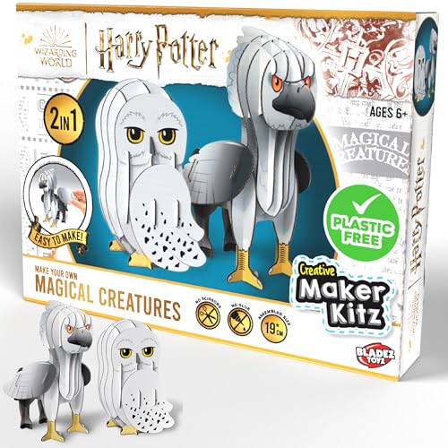 BLADEZ Harry Potter Toyz Zauberkreaturen-Set, lustige und einfache Harry-Potter-Geschenke mit Hedwig und Buckbeak, nachhaltiges Kunst-Set für Kinder von 6–12 Jahren und umweltfreundliche Materialien von BLADEZ