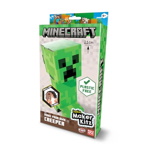 BLADEZ Minecraft Make Your Own Creeper & TNT Block, Lizenziertes Bastelset, Kunst und Handwerk für Jungen und Mädchen, Lizenziertes Spielzeug für Kinder, Creative Maker Kitz Toyz von BLADEZ