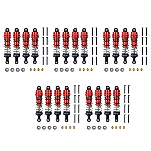 BLASHRD 20x für Mn86K Mn86Ks Mn86 Mn86S Mn G500 1/12 Rc Auto Upgrade Teile Metall Stoßdämpfer Dämpfer Zubehör, Rot von BLASHRD