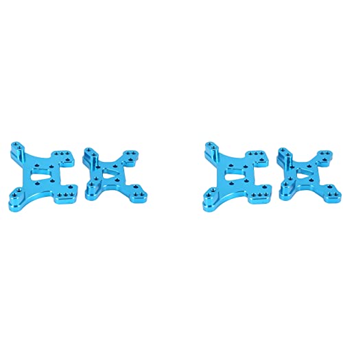 BLASHRD 2X 144001 Teil Shock Tower Board Set Vorne und Hinten Zubehör Teile für 144001 1/14 4WD RC Auto, Blau von BLASHRD