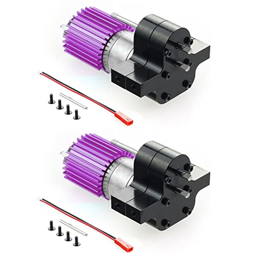 BLASHRD 2X Metall 370 Motor Getriebe Getriebe Box für C14 C24 B24 B36 MN D90 D99 MN99S RC Auto Upgrade Teile,Schwarz von BLASHRD