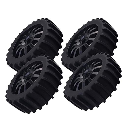 BLASHRD 4 StüCke 1/8 RC Offroad Schnee Sand Paddel Reifen Reifen Rad für Baja, Schwarz von BLASHRD