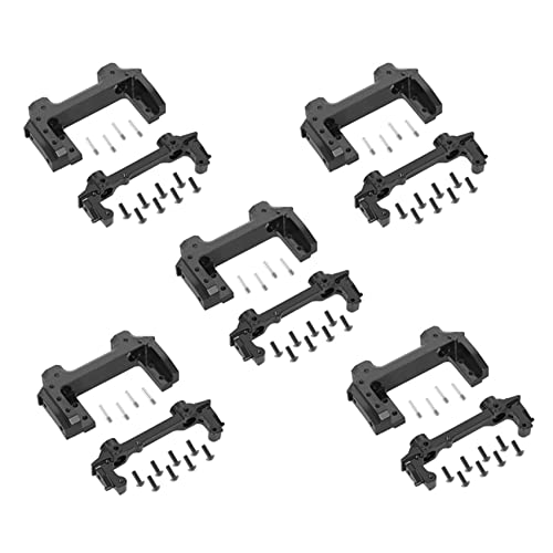 BLASHRD 5X Stoßstangen Halterungen Aus Aluminium Legierung Vorne Hinten mit Servo Halterungen Vorne für 1/10 RC Crawler Axial SCX10 II 90046 90047 von BLASHRD