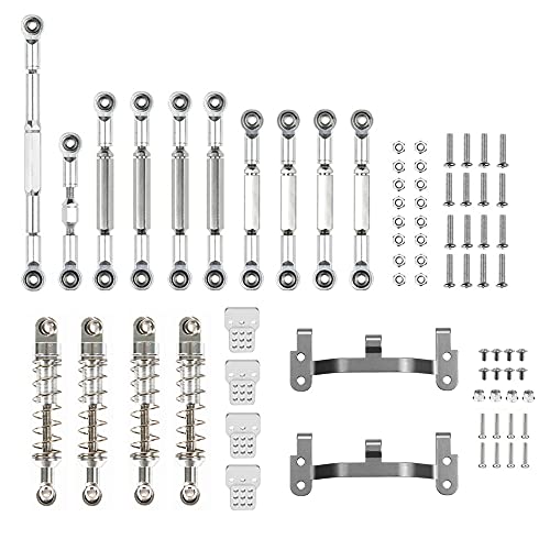 BLASHRD Metall Lenkstange Zug Stangen Halterungen StoßDäMpfer Satz für C14 C24 C24-1 1/16 RC Auto Upgrade Teile,2 von BLASHRD