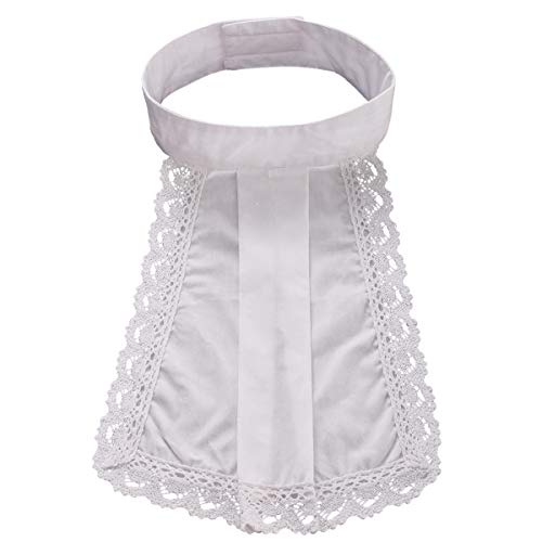 BLESSUME Colonial Lace Jabot Cuffs Set Kostüm Accessoire (White Jabot 1) von BLESSUME