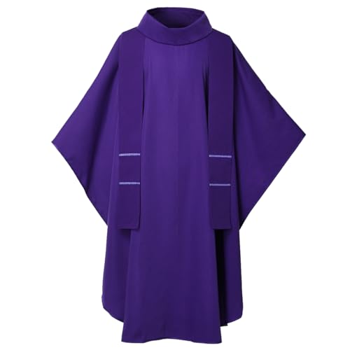 BLESSUME Priester Kasel Vestment Robe Kirche Massen Ornat (Lila-Stil #A) von BLESSUME