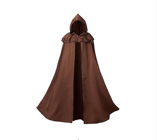 BLESSUME Renaissance Unisex Kapuzenumhang Wikinger Umhang mit Halskette für LARP Cosplay von BLESSUME