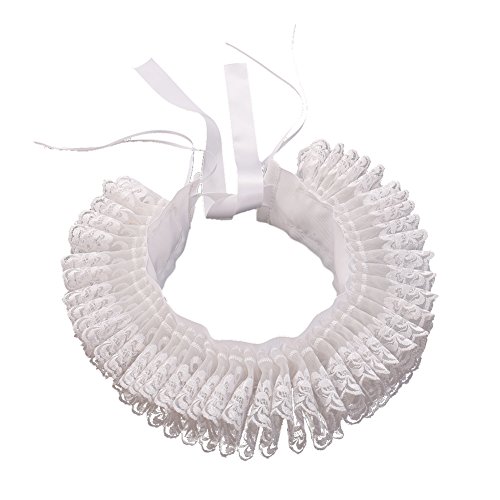 BLESSUME Ruffle Kragen Rüsche Cosplay Halsband (Weiß) von BLESSUME