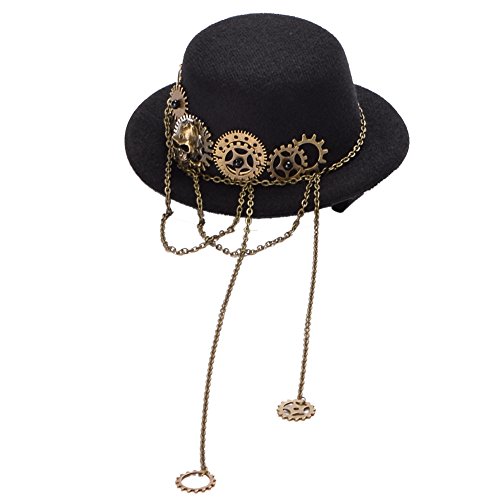 BLESSUME Steampunk Frauen Getriebe Mini Hut Gotisch Zylinder Haarspange (O) von BLESSUME