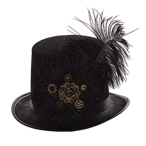 BLESSUME Steampunk Hut Unisex Fancy Dress (Farbe B, M) von BLESSUME