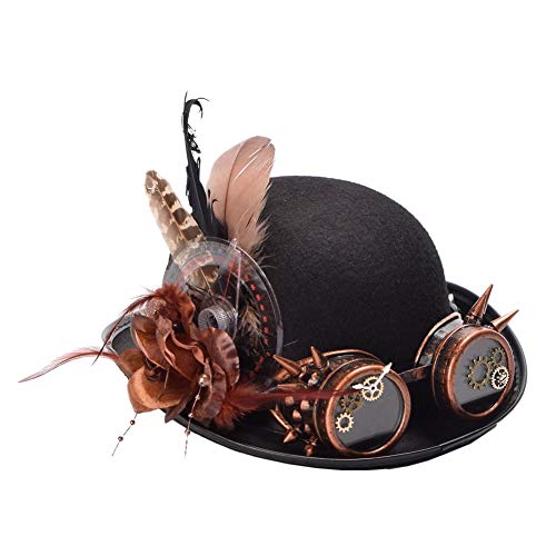 BLESSUME Steampunk Hut Unisex Fancy Dress (Farbe F, M) von BLESSUME