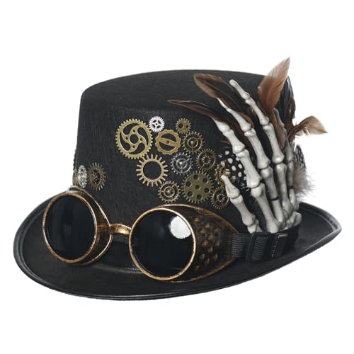 BLESSUME Steampunk Hut Unisex Gothic Kopfbedeckungen for Halloween Karneval von BLESSUME