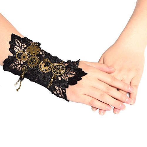 BLESSUME Steampunk Manschetten Gothic Armbänder (A) von BLESSUME