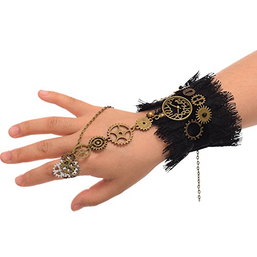 BLESSUME Steampunk Spitzen Armband Gothic Victorian Armbänder (E) von BLESSUME