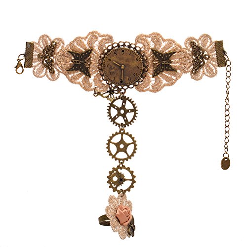 BLESSUME Victorian Steampunk Handgelenk Cuff Gear Armband Ein PCS (Mehrfarbig 6) von BLESSUME