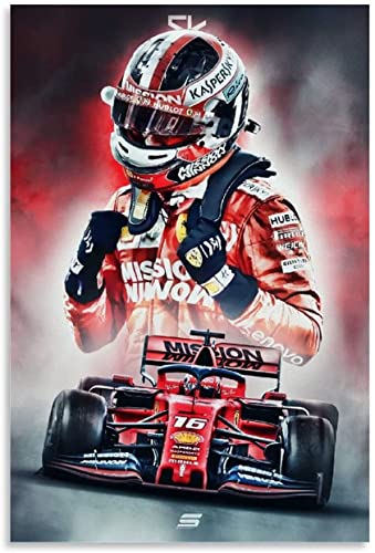 Holz Puzzle 1000 Teile F1 Poster Charles Leclerc Rennplakat Puzzles für Erwachsene und Kinder anspruchsvoll 1000 Piece 29.5x19.6inch(75x50cm) Kein Rahmen von BLIJR