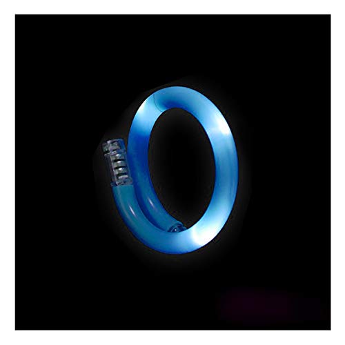 BLINXS 6 Stück LED Premium Wickelarmband/Armband Blau leuchtend - für Party, Konzerte oder Disko mit Lauflicht Blinkmodus und wechselbaren Batterien von BLINXS