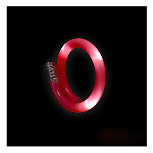 BLINXS 6 Stück LED Premium Wickelarmband/Armband Rot Leuchtend - für Party, Konzerte oder Disko mit Lauflicht Blinkmodus und wechselbaren Batterien von BLINXS