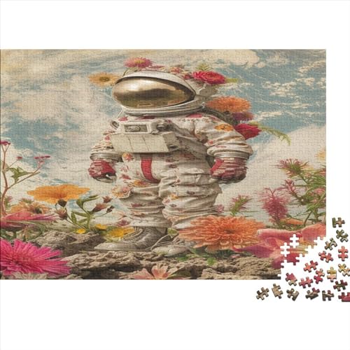 Astronauten 500 Teile Puzzles, Panorama, Premium Quality, Für Erwachsene Holz Jahren Puzzle 500pcs (52x38cm) von BLISSCOZY