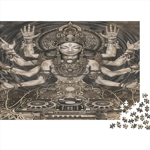 Avalokiteshvara-Göttin 500 TeileHolz Puzzle, Puzzles Für Erwachsene,500 Teile Rätsel Für Jugendliche & Erwachsene 500pcs (52x38cm) von BLISSCOZY