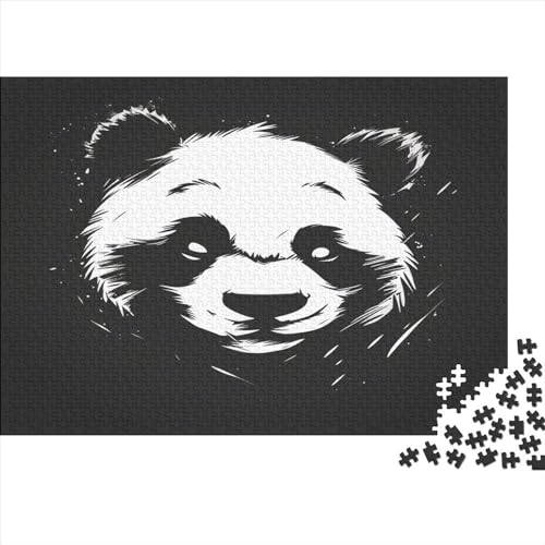 Cooler Panda Puzzle Erwachsene Holz Puzzles 1000 Teile Rätsel Große Herausforderndes Geschicklichkeitsspiel Für Die Ganze 1000pcs (75x50cm) von BLISSCOZY